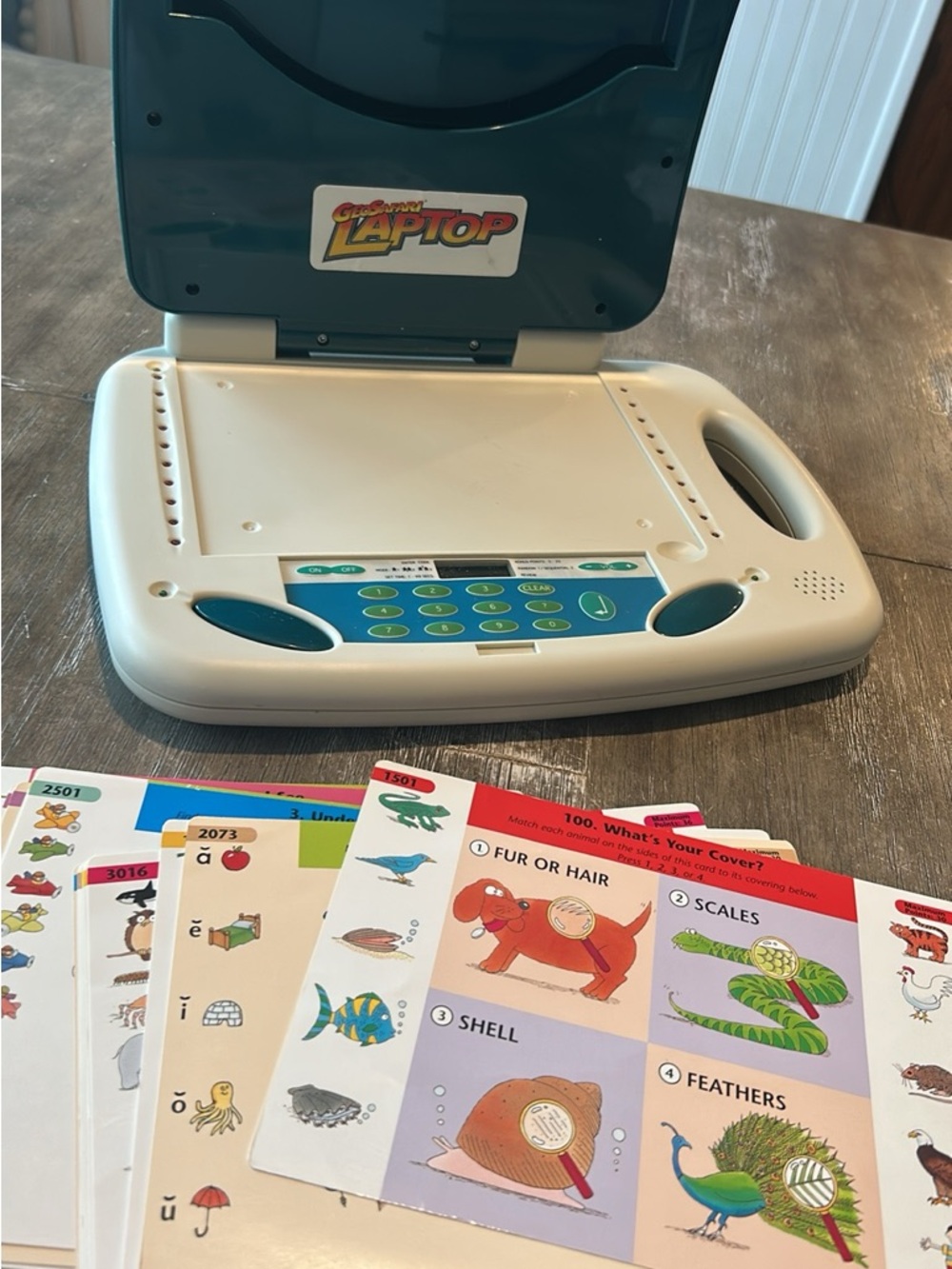 vintage GeoSafari Know It All Learning Laptop